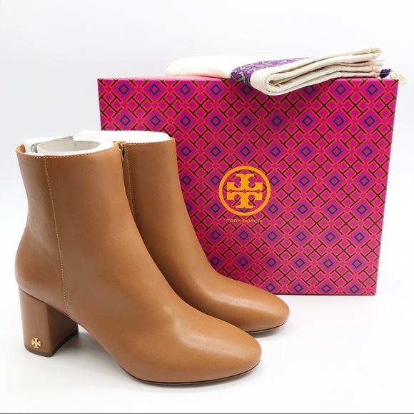 Tory Burch Shoes - Tory Burch Brooke Leather Block Heel Bootie